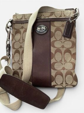 Coach | Bags | Coach Fuchsia Pink Brown Turn Lock Legacy Mini